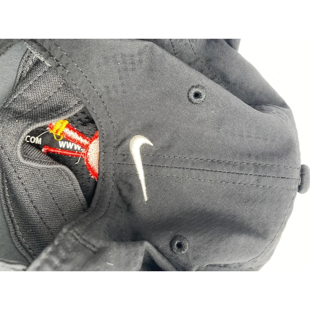 Nike Golf Black Baseball Cap Embroidered M&ET Logo Swoosh Men One Size - Picture 7 of 7